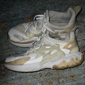 Nike tylish White and Tan Sneakers